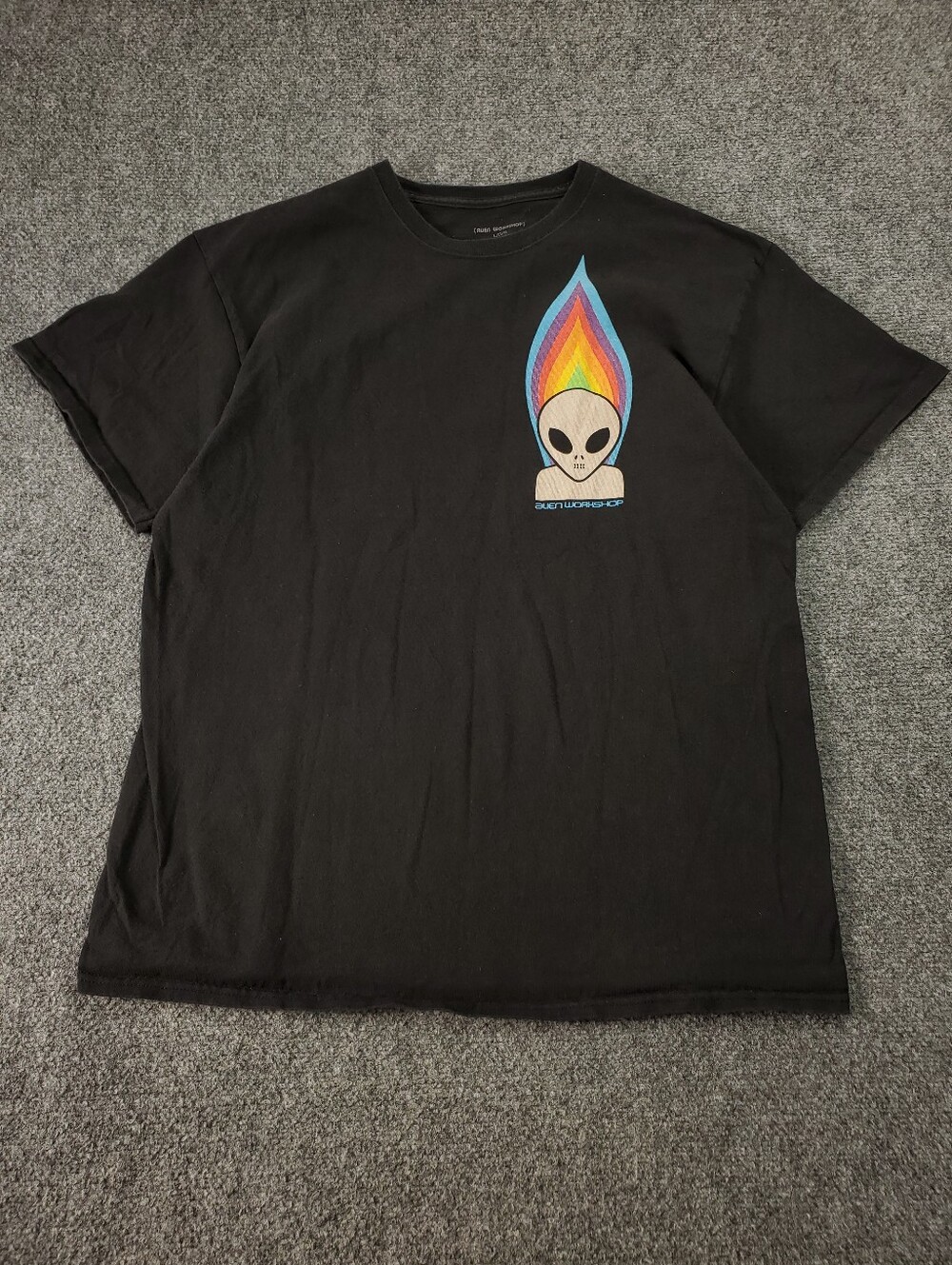 Alien Workshop Spectrum Torch T Shirt Large Black Skateboard Rainbow Graphic